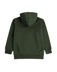 Boy's Zipper Hood-Olive