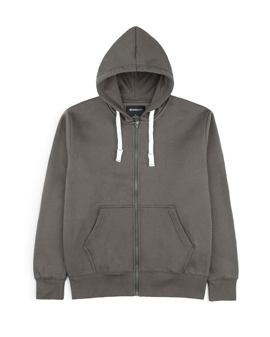 Men's Full zip Hoodie-Smoke
