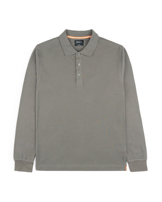 Men's Full Sleeve Polo - Smoke Grey