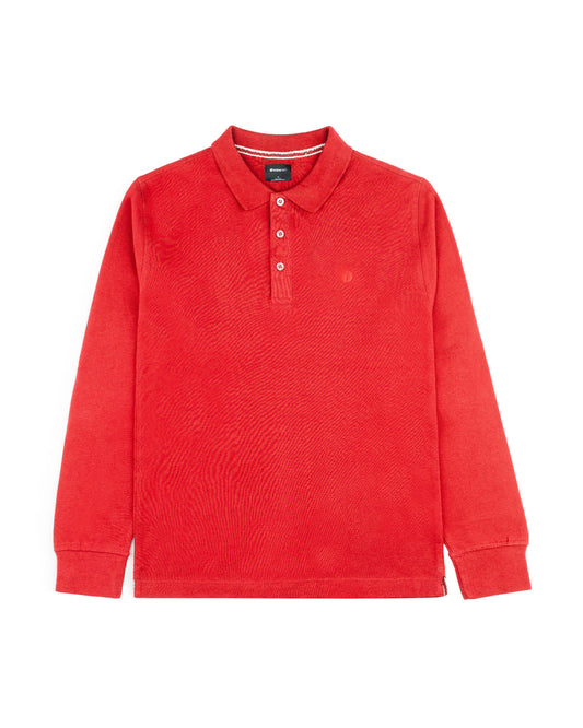Men's Full Sleeve Polo - Red