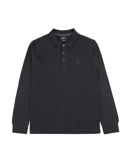 Men's Full Sleeve Polo - Black