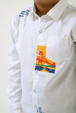 Boy's Long Sleeves Printed Casual Shirt