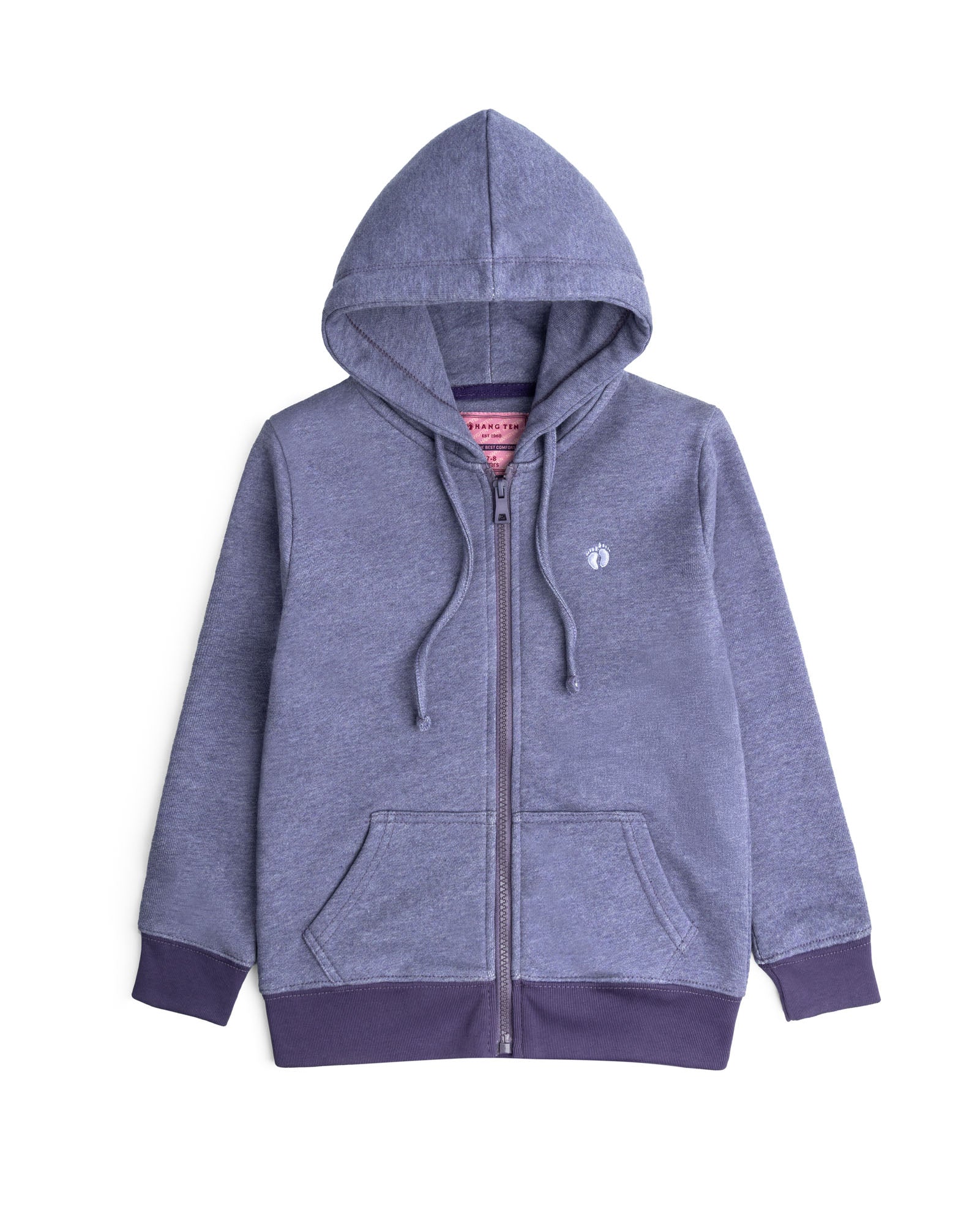 Girl's Zipper Hood - Purple