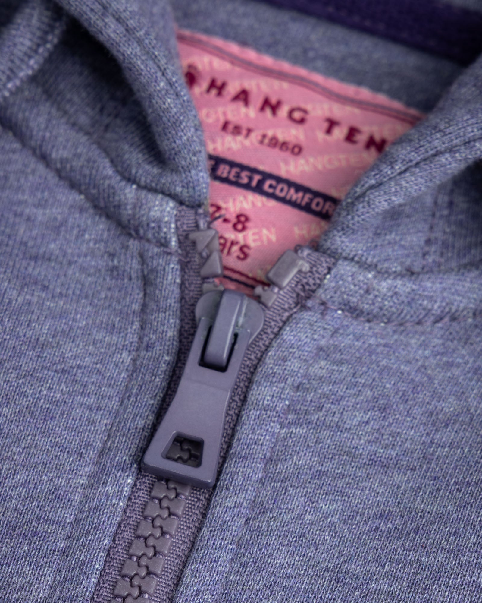 Girl's Zipper Hood - Purple