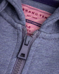 Girl's Zipper Hood - Purple