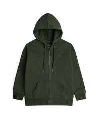 Boy's Zipper Hood-Olive