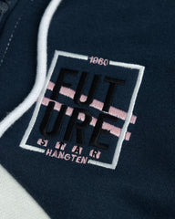 Girl's Zipper Hood - White Pink