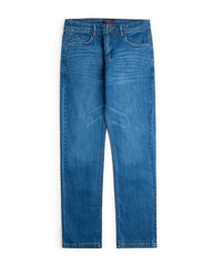 Men's Regular Fit Denim-Mid Blue