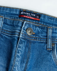 Men's Regular Fit Denim-Mid Blue