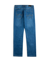 Men's Regular Fit Denim-Mid Blue