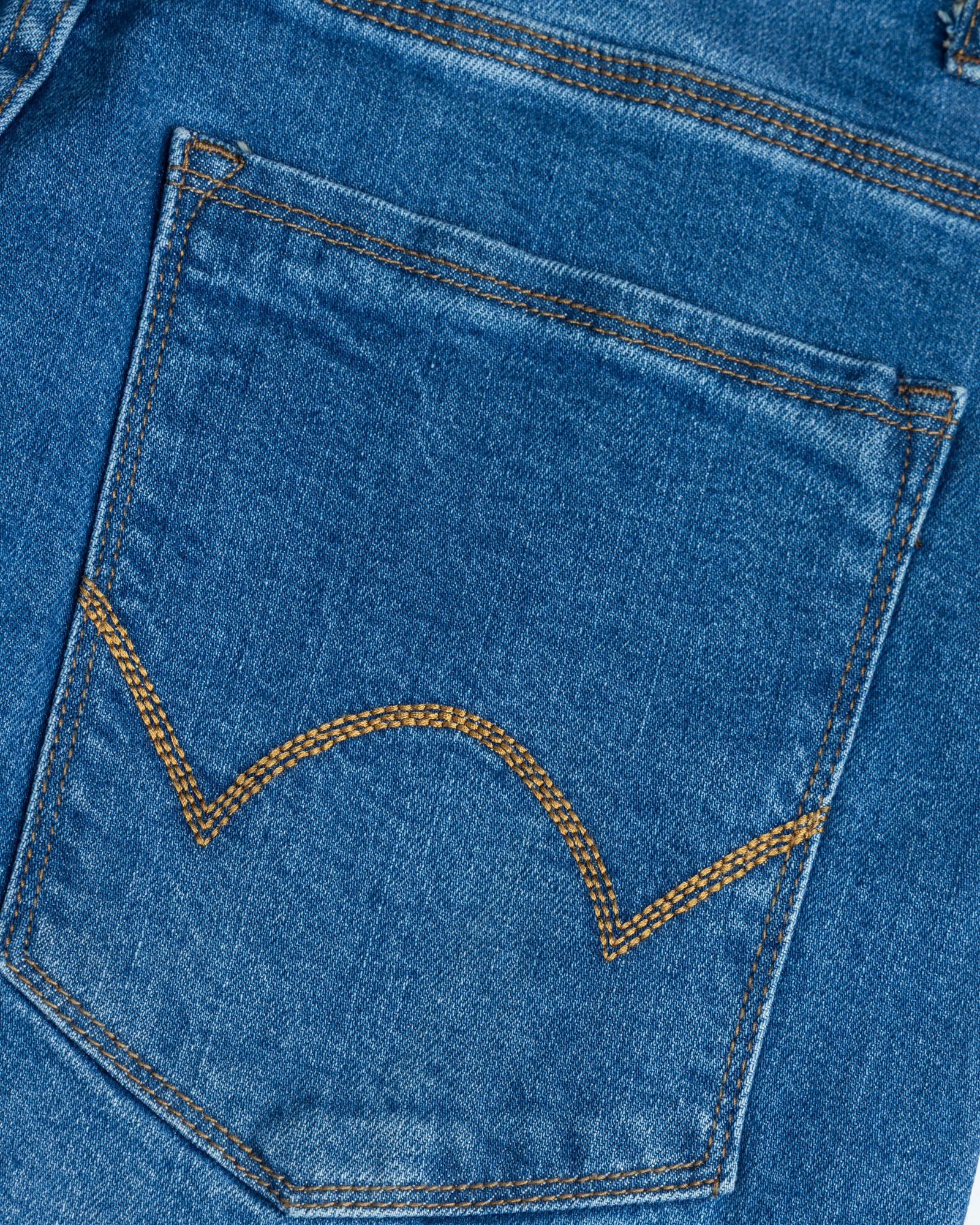 Men's Regular Fit Denim-Mid Blue