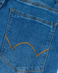 Men's Regular Fit Denim-Mid Blue