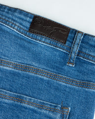 Men's Regular Fit Denim-Mid Blue