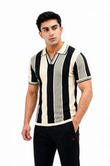 Old money style polo grey contrast