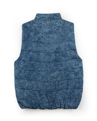 Mens Slv Less Denim Puffer Jacket