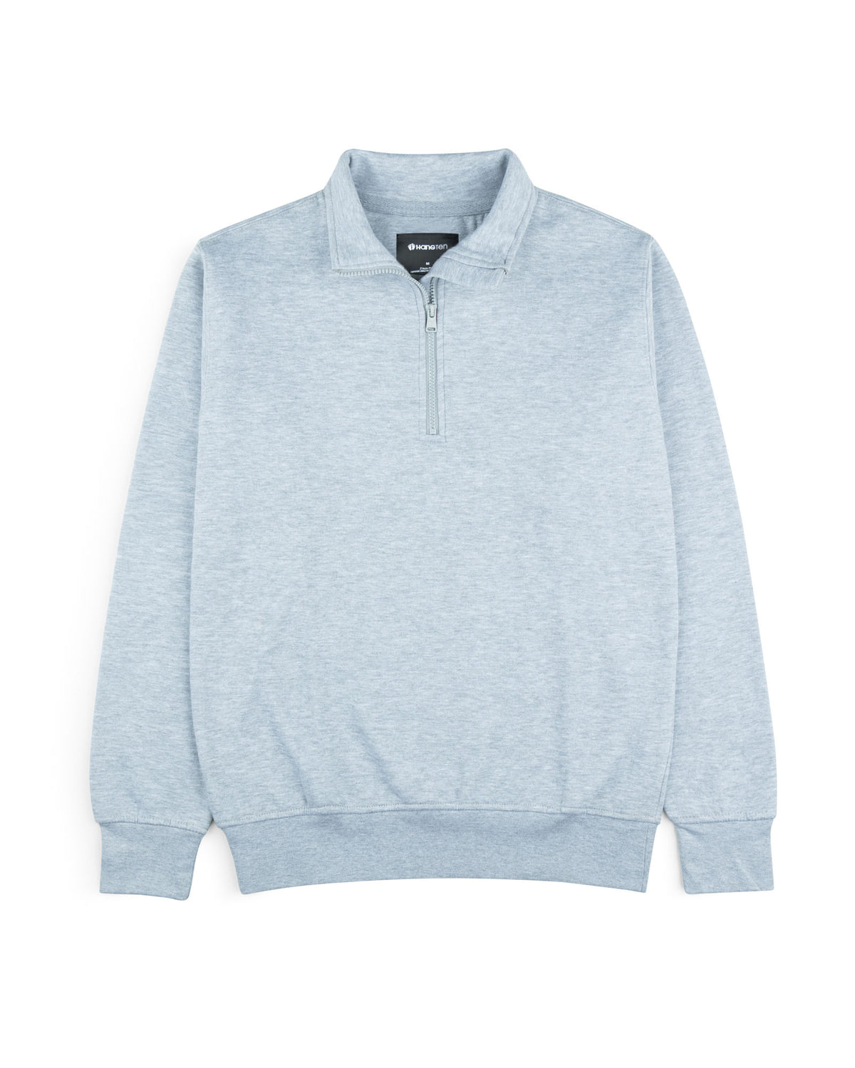Men's Half Zip Mock Neck-Grey