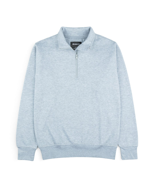 Men's Half Zip Mock Neck-Grey