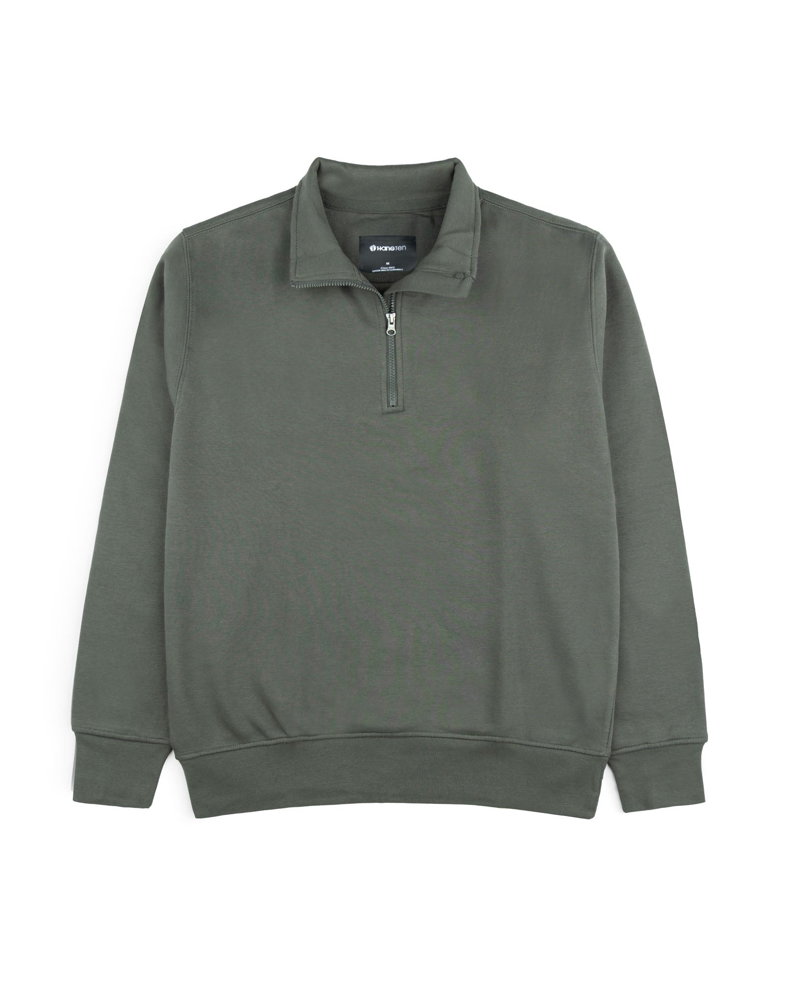 Men's Half Zip Mock Neck-Smoke