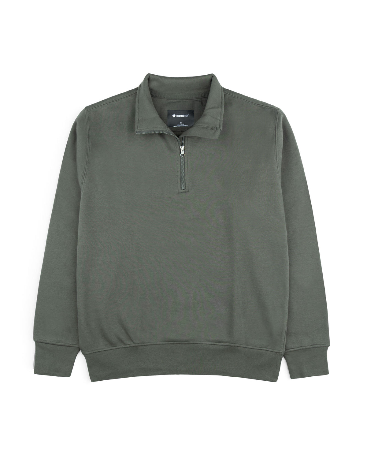 Men's Half Zip Mock Neck-Smoke