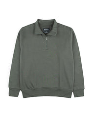 Men's Half Zip Mock Neck-Smoke