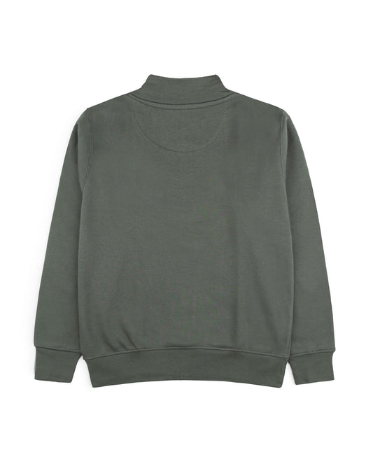 Men's Half Zip Mock Neck-Smoke