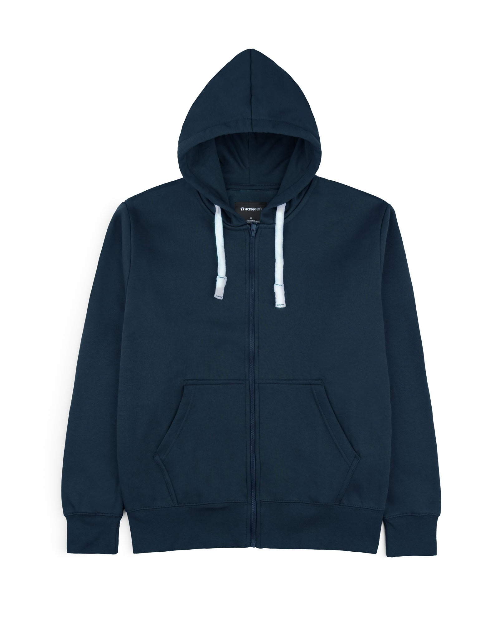 Men's Full zip Hoodie-Navy