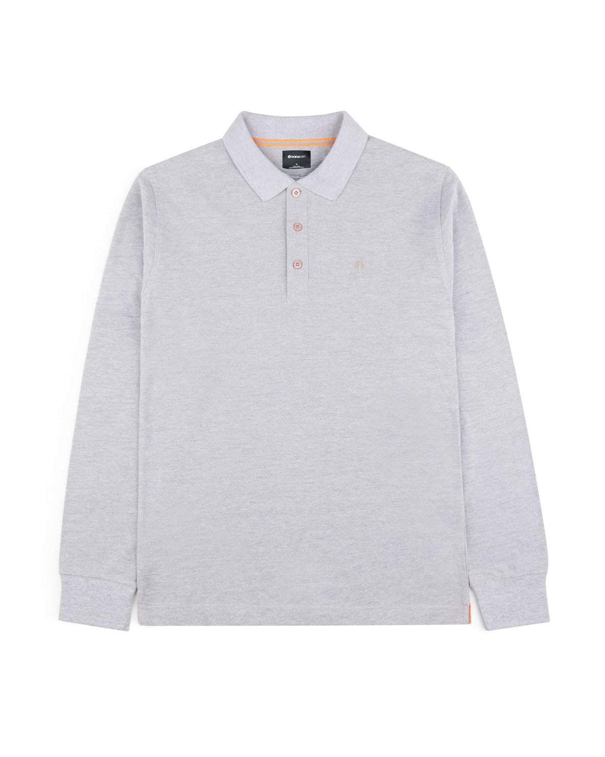 Men's Full Sleeve Polo - White Grey