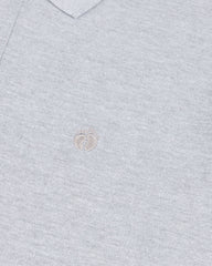 Men's Full Sleeve Polo - White Grey