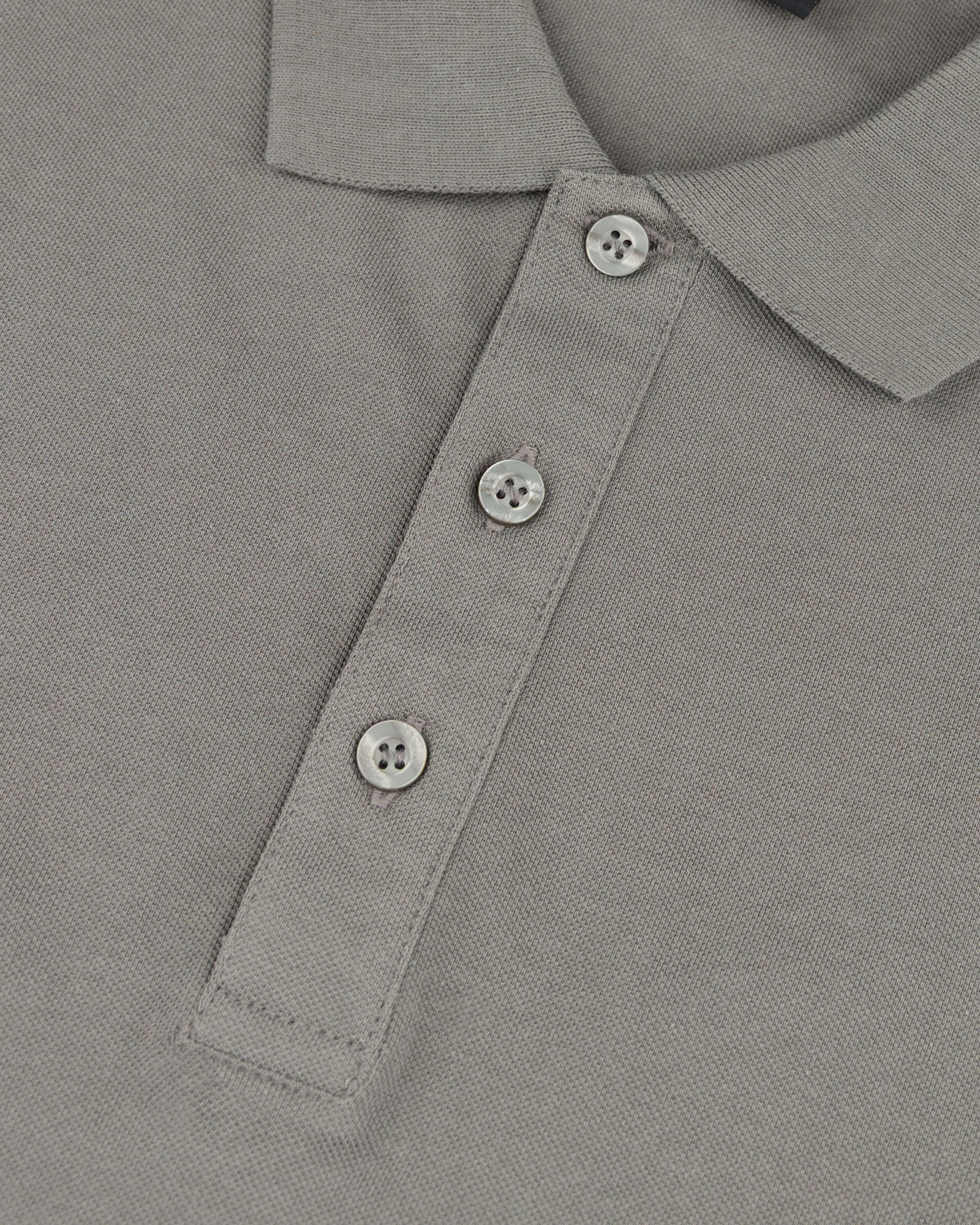 Men's Full Sleeve Polo - Smoke Grey