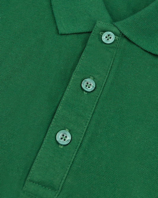 Men's Full Sleeve Polo - Green