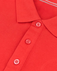 Men's Full Sleeve Polo - Red