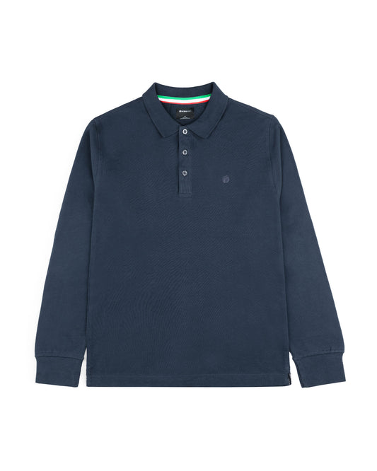Men's Full Sleeve Polo - Navy