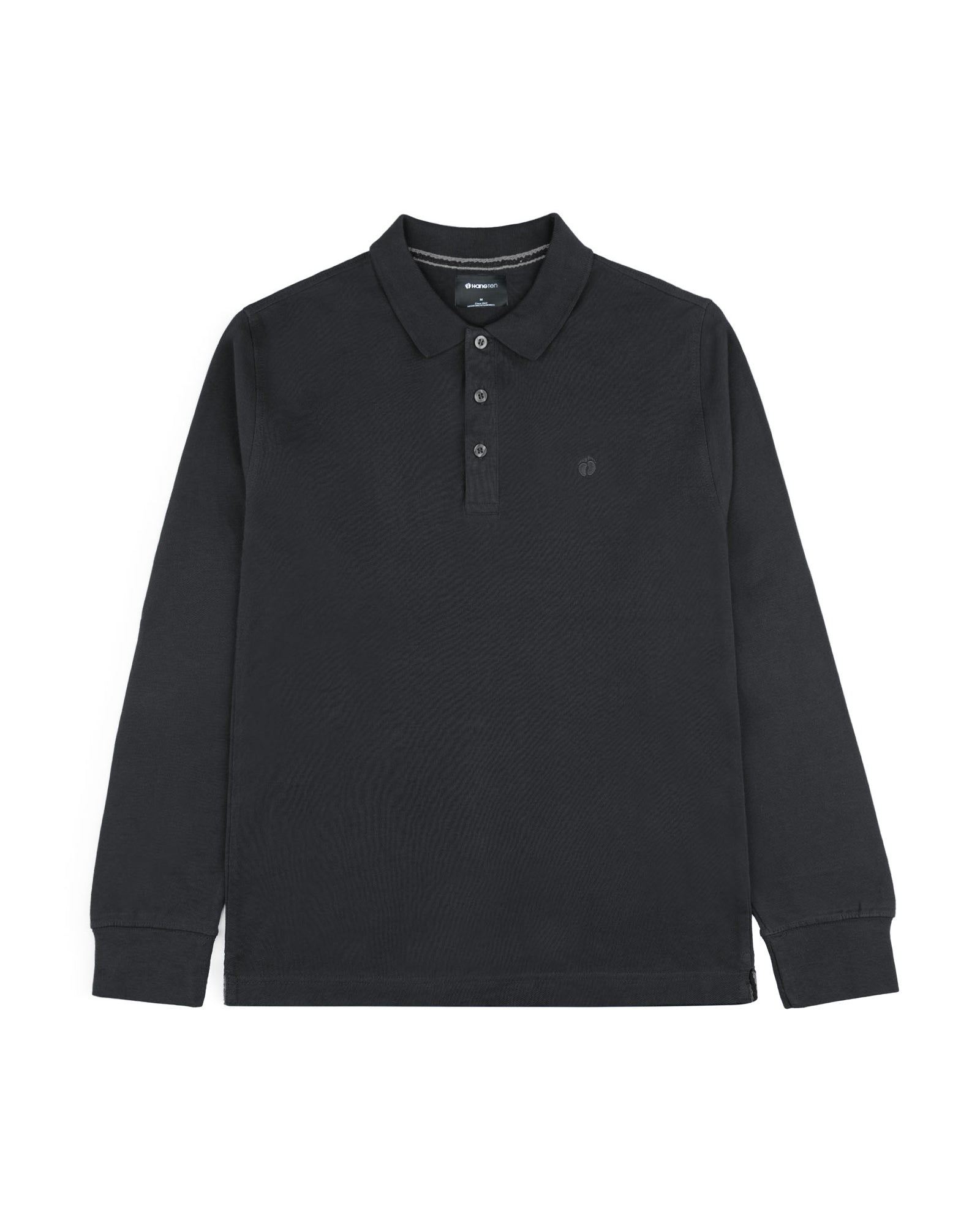 Men's Full Sleeve Polo - Black