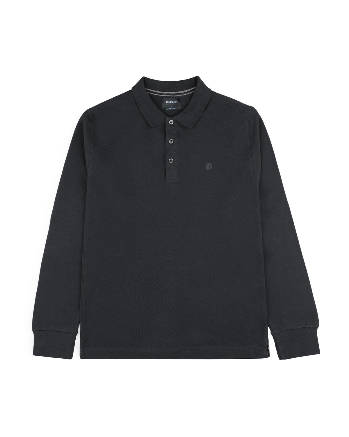 Men's Full Sleeve Polo - Black