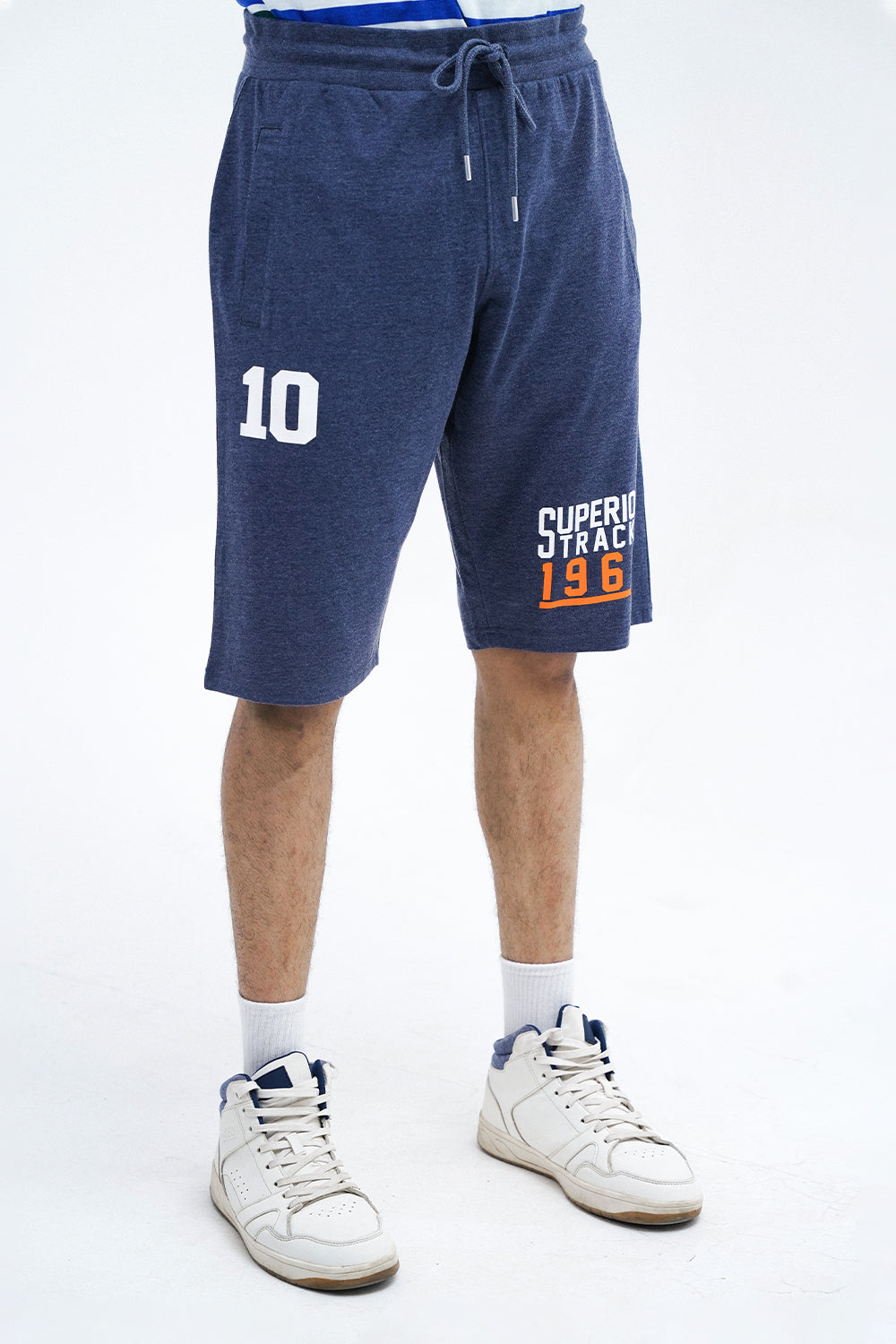 Men's Fashion Shorts S Blue Melange - Main Image