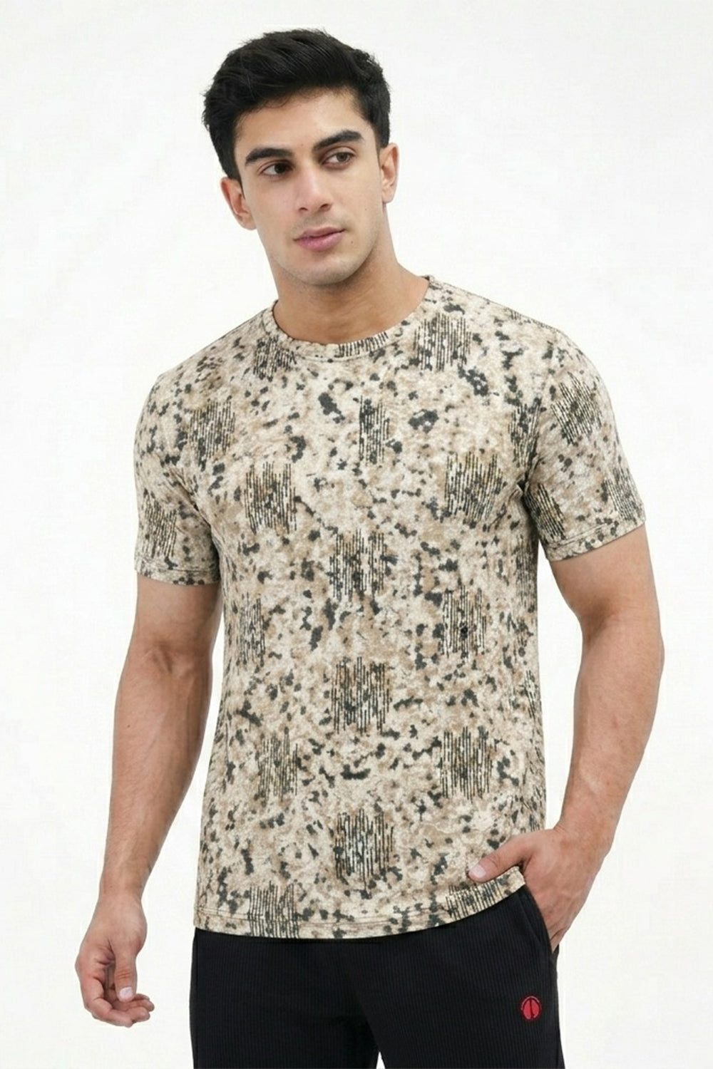 Men's oversized Crew Beige contrast