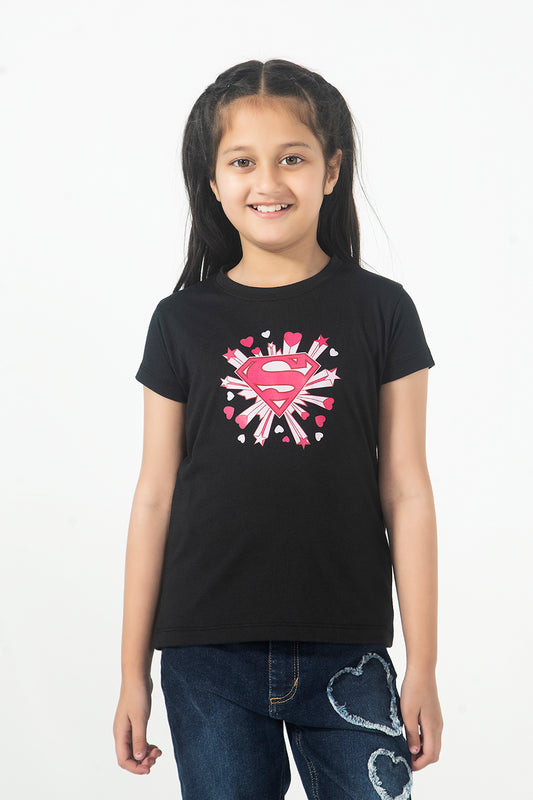 Girls SS Graphic Crew