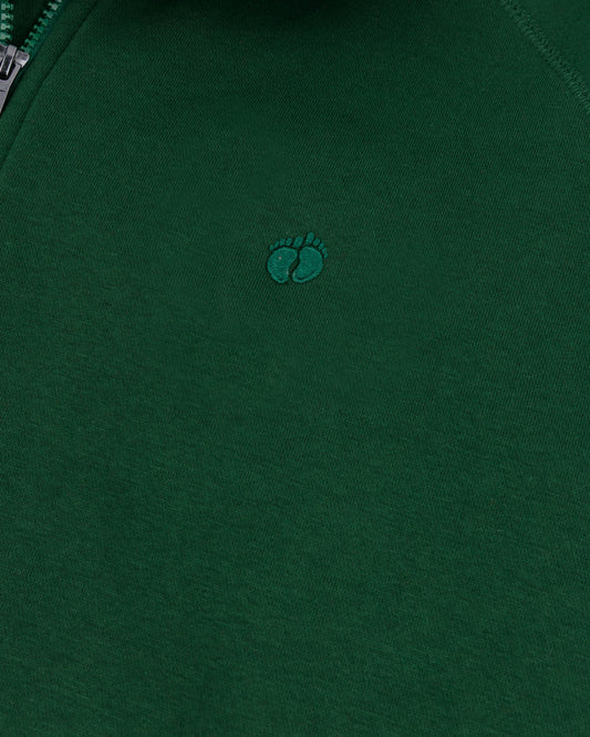 Men's Half Zip Mock Neck- Green