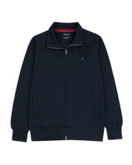 Men's Full Zip Mock Neck- Navy
