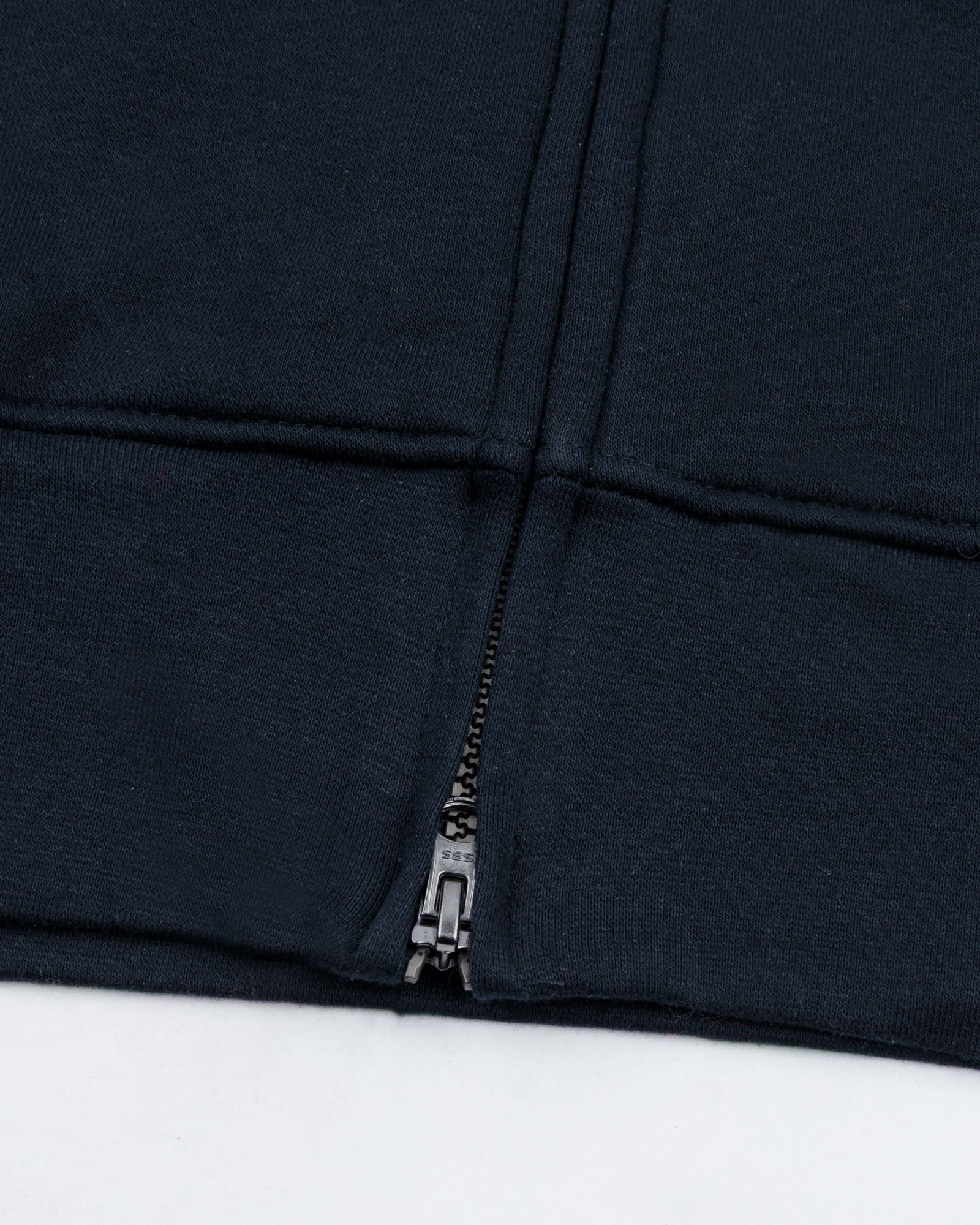 Men's Full Zip Mock Neck- Navy