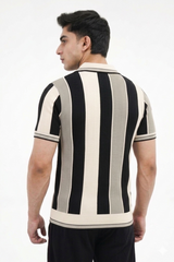 Old money style polo grey contrast