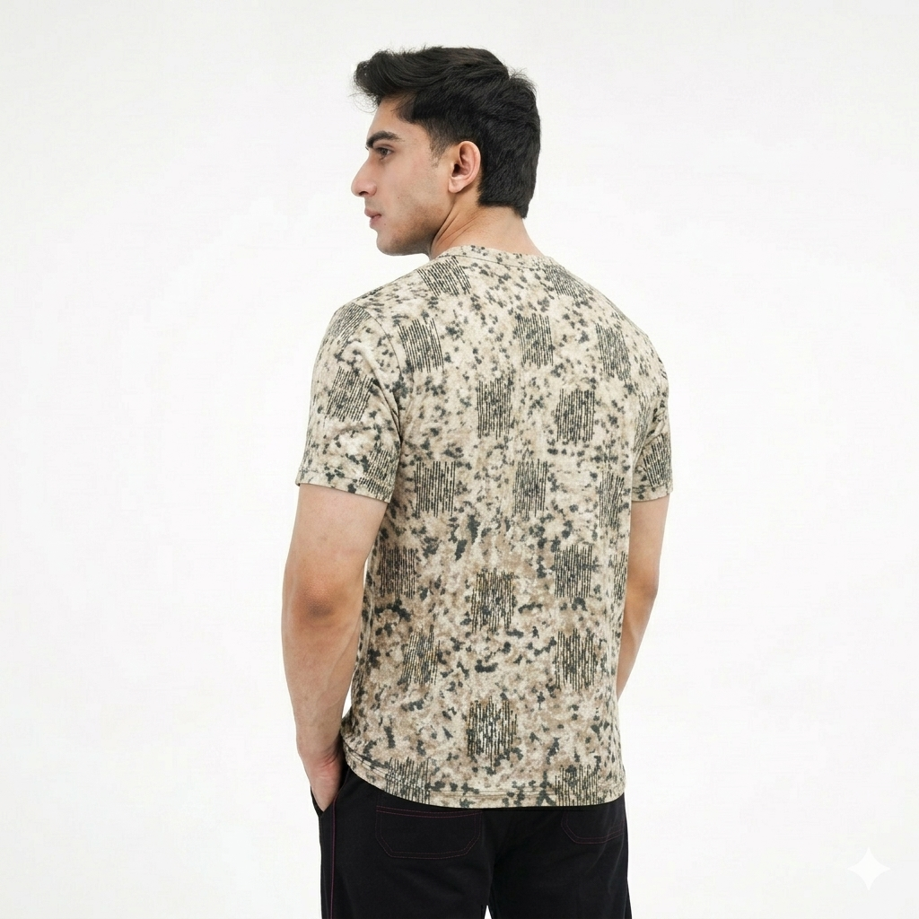 Men's oversized Crew Beige contrast