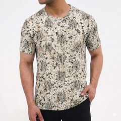 Men's oversized Crew Beige contrast