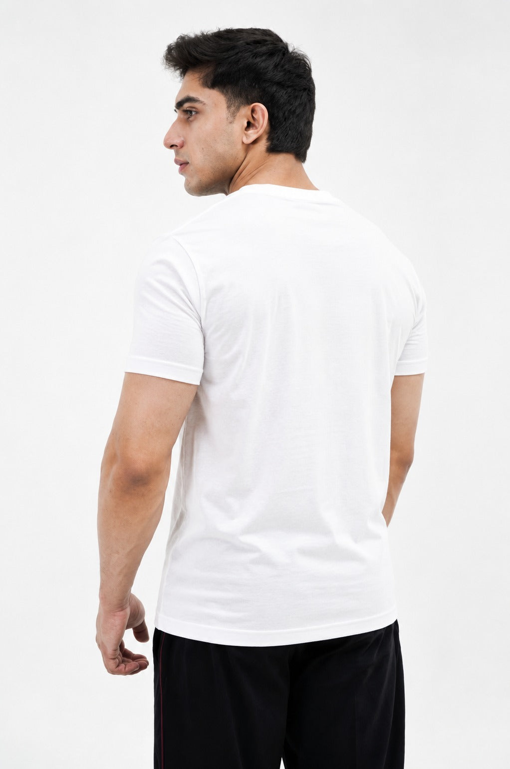 Men's Plain Crew White