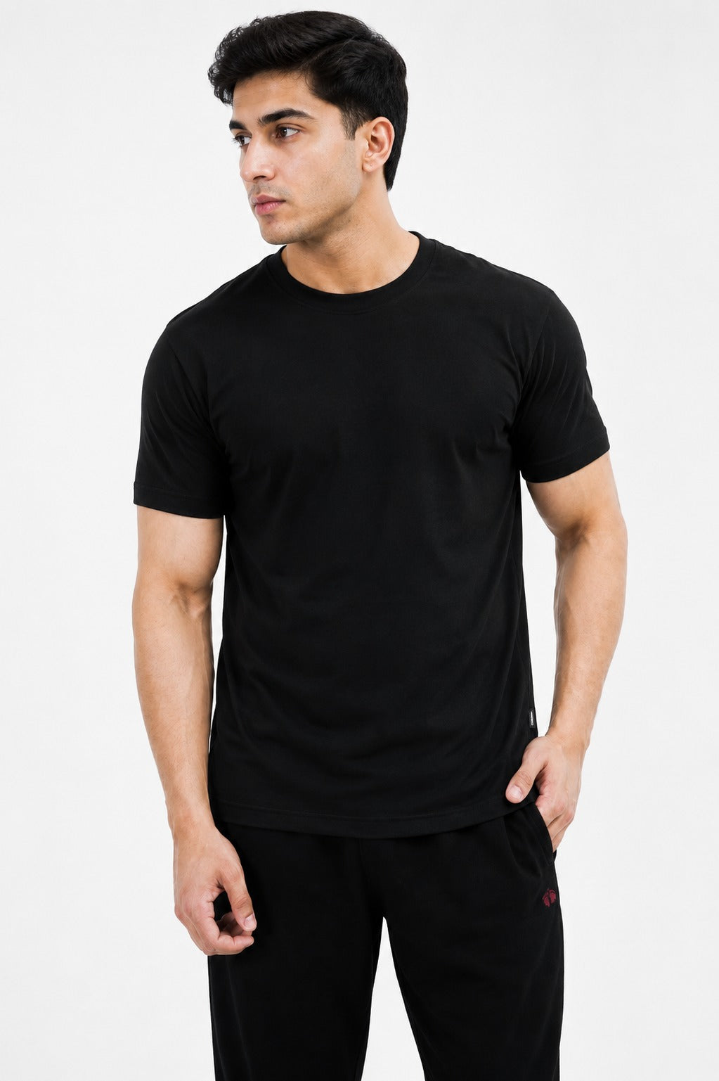 Men's Plain Crew Black