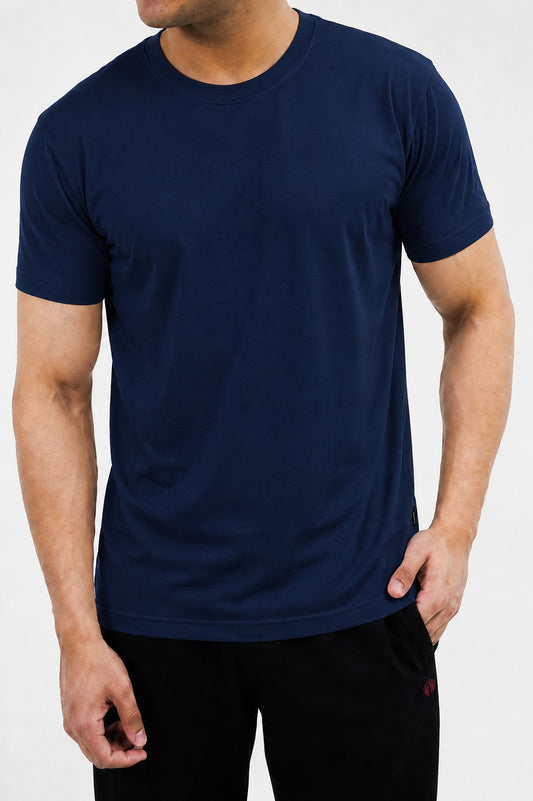 Men's Plain Crew Blue