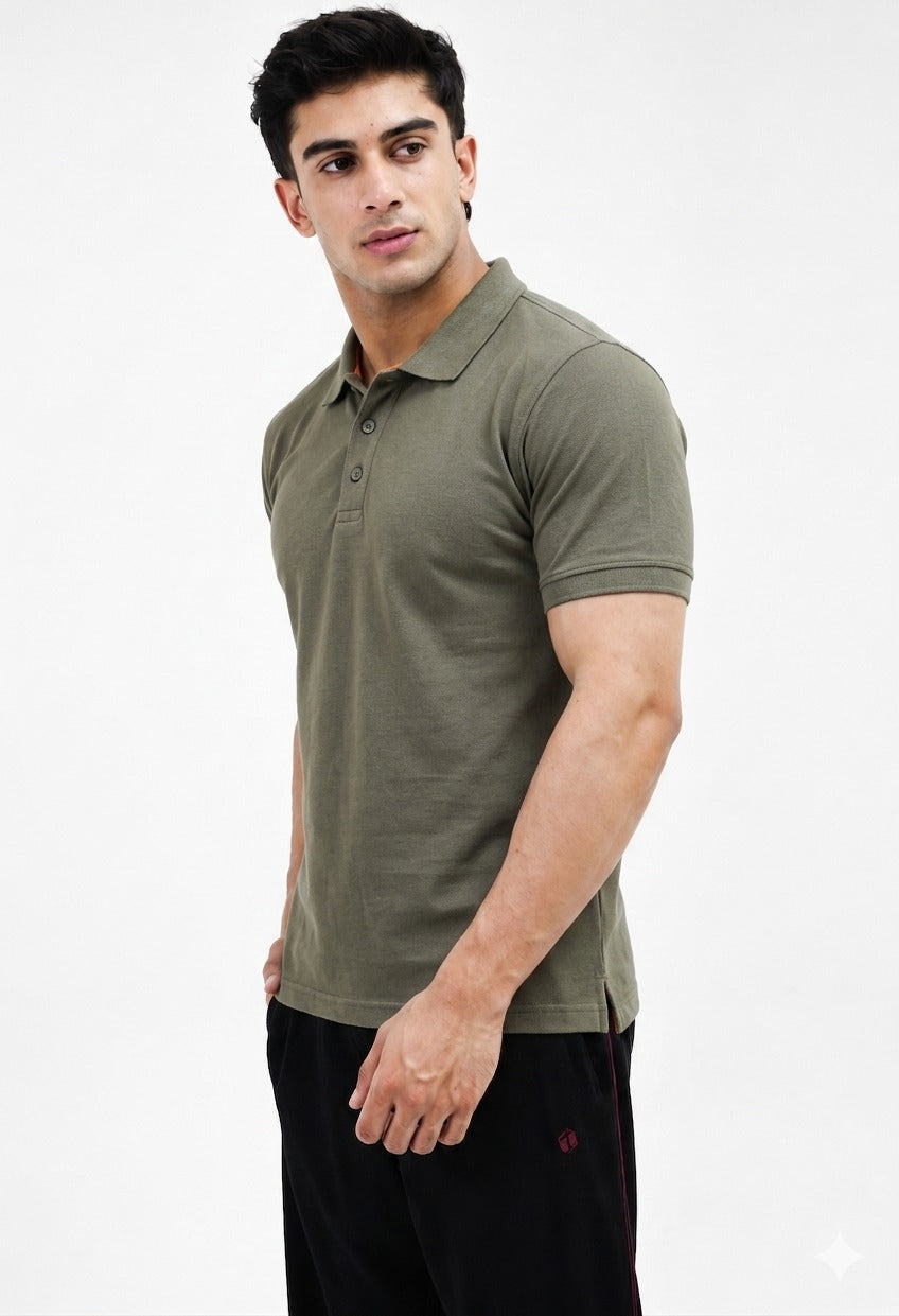 Mens Fashion Polo Smoke grey