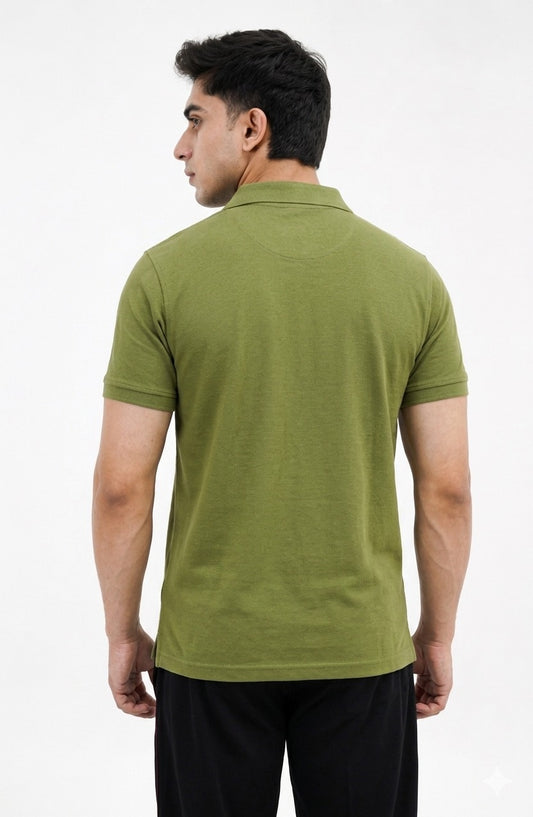 Mens Fashion Polo Olive