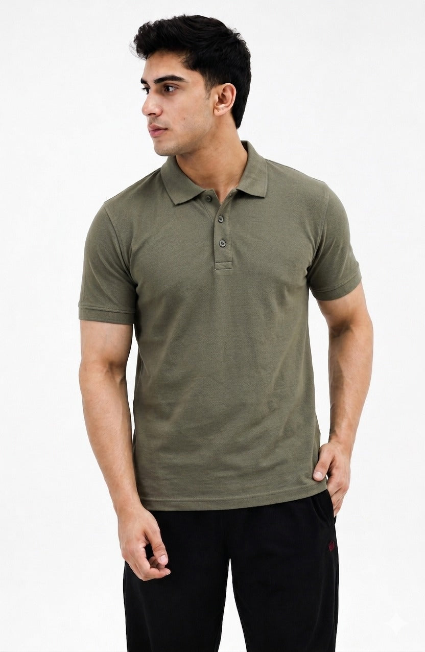 Mens Fashion Polo Smoke grey