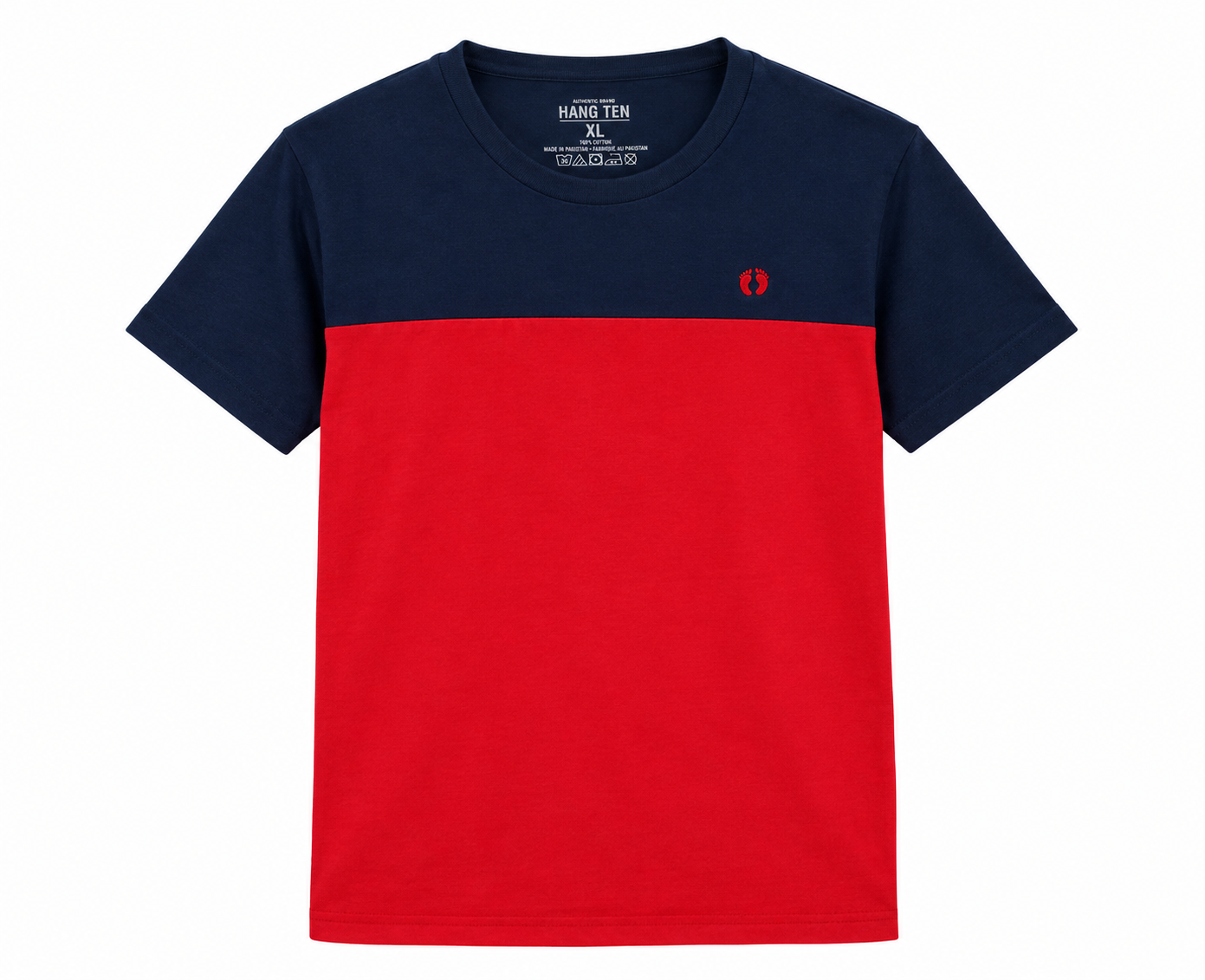 Mens Fashion Crew Navy Red
